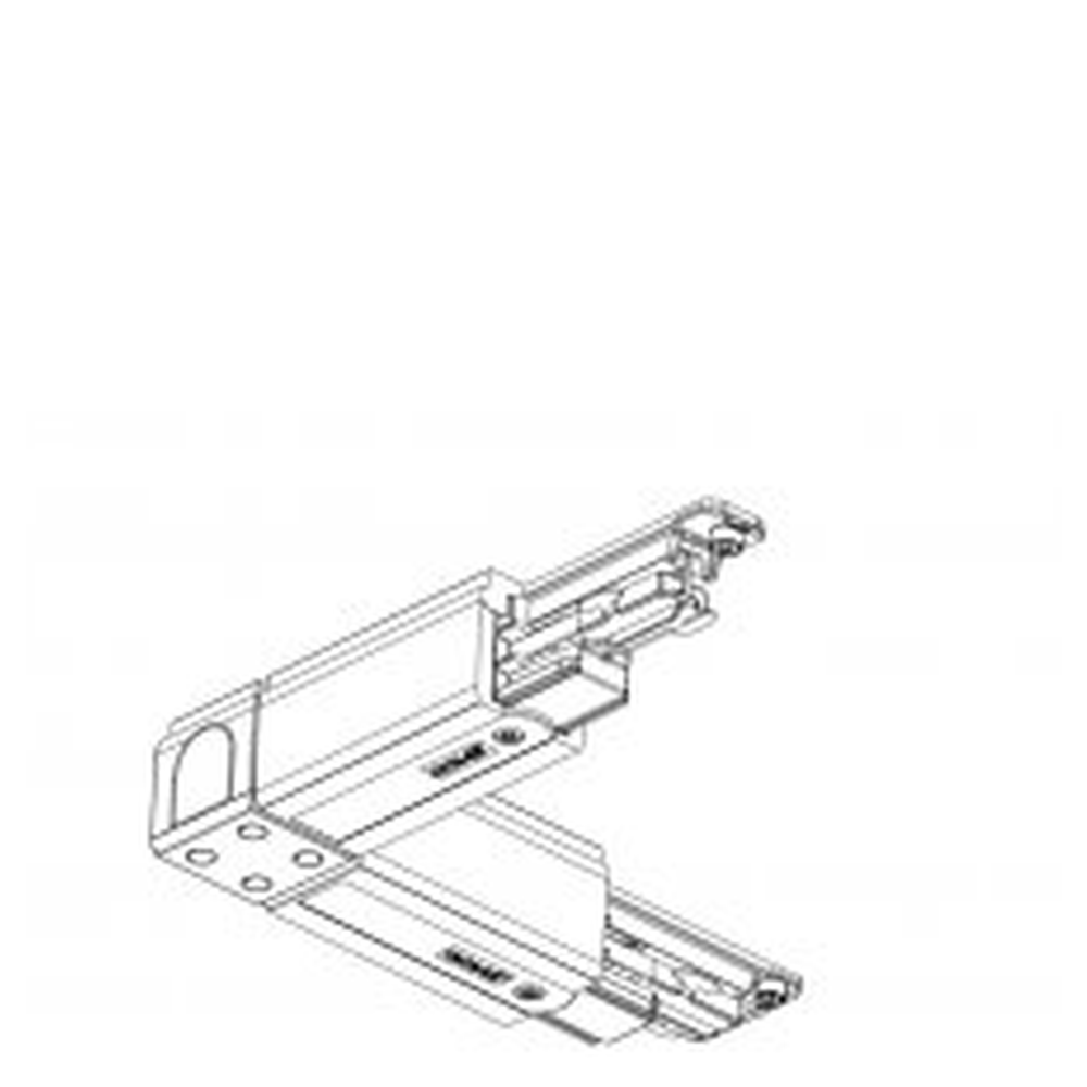 L-Verbinder links zu Stromschiene, Dali, grau